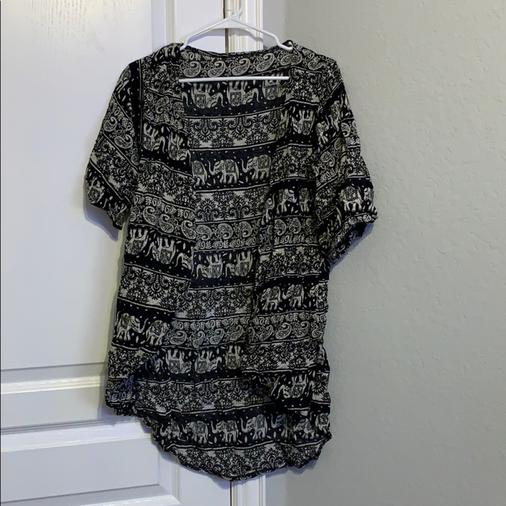 black and white, elephant cardigan